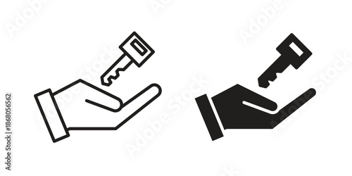 Valet icon doodle set. editable outline stroke vector eps