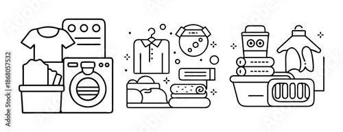 Home laundry day appliances, washing, drying, folding tasks