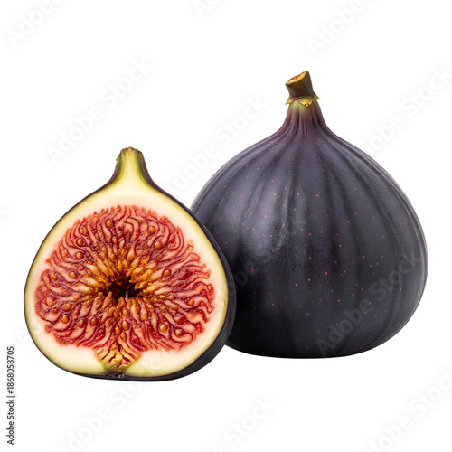 Cross section of a ripe fig