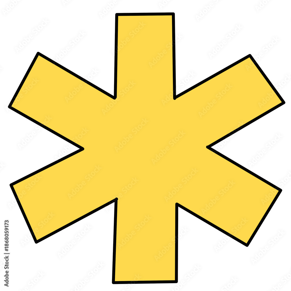 Obraz premium yellow medical cross