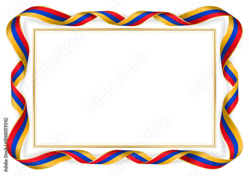 horizontal frame and border with Armenian flag