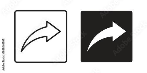 Share icons. Line Art Style Design Isolated On White