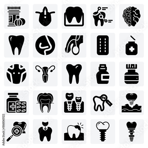 Various Medical Treatments And Pharmaceuticals – Dental Implants, Antidepressants, And Medications For Patient Information Graphics