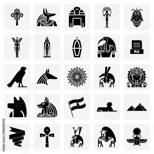 Egyptian Gods And Pharaohs – Illustrations Of Ra, Anubis, Set, And Cleopatra For Documentaries And Themed Content