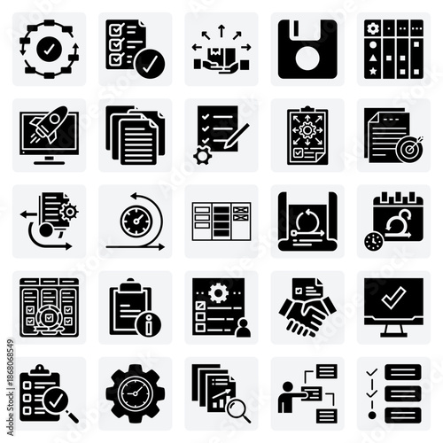 Managing Project Backlogs And Sprints – Illustrations For Task Lists, Project Targets, And The Complete Agile Process