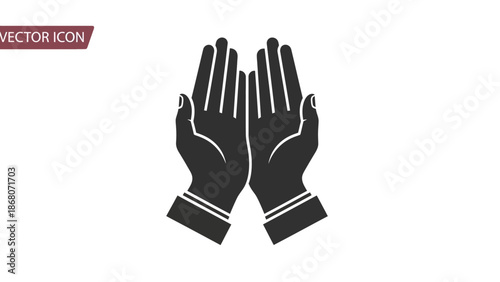 Praying Hands Icon: Faith, Hope, Belief, Spirituality, Worship, Prayer, Religion
