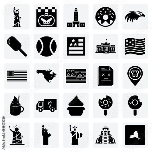 Symbols Of American History And Freedom – The Statue Of Liberty, Abraham Lincoln, And The Bald Eagle For Educational Materials.