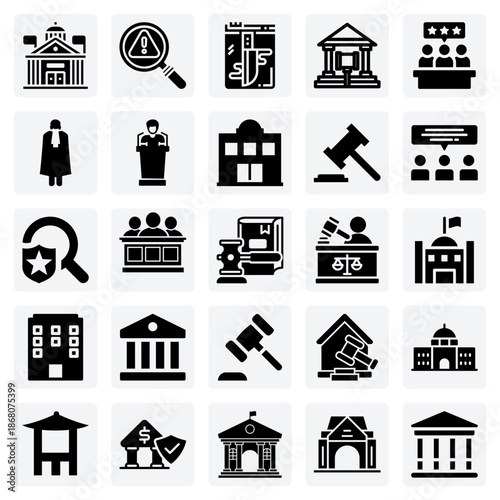 Criminal Investigation And Court Proceedings – Evidence Gathering, Lawyers, And Jury Trials For Justice System Graphics