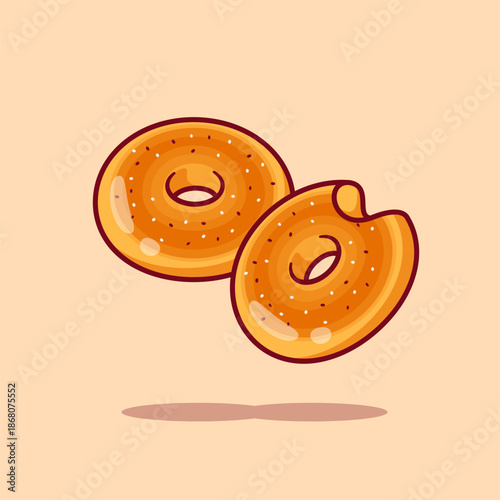 Donut Floating Cartoon
