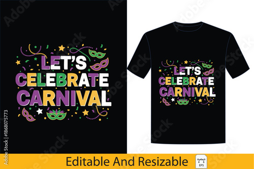 Celebrate Carnival with Fun and Festive Apparel Featuring Masks and Confetti,carnival, celebration, apparel, symbols,