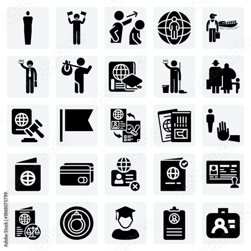 Global Migration And Population Movement – Representing Refugees, Expatriates, And Immigrants For Social Studies And News Graphics.