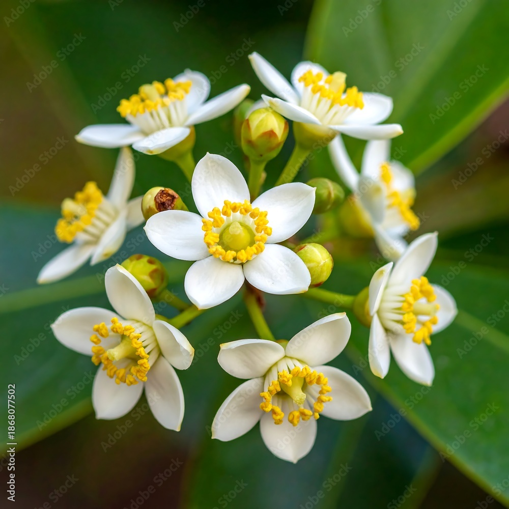 Obraz premium Close-up cluster of white flowers