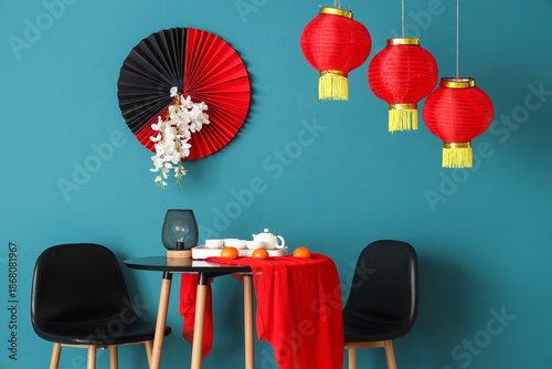 Interior of room decorated ...