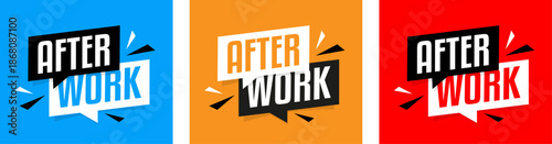 After work on speech bubble