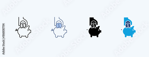Saving Multiple Icon Illustration Vector