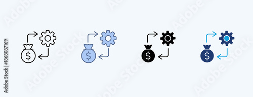 Management Multiple Icon Illustration Vector
