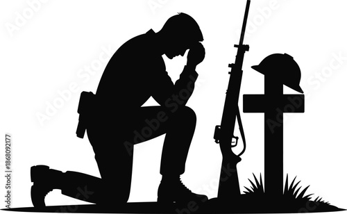 fallen soldier SVG