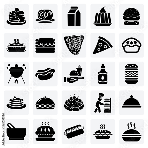 Classic American Comfort Food – Hamburger, Hot Dog, And Pancakes With Milk For Casual Dining And Food-Related Projects.