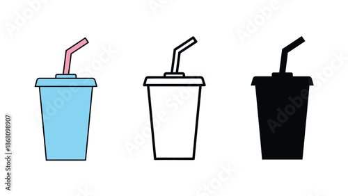 Set of soda drinks in recyclable containers vector illustration