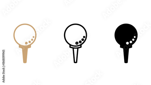 Golf ball markers in brown, black and white colors