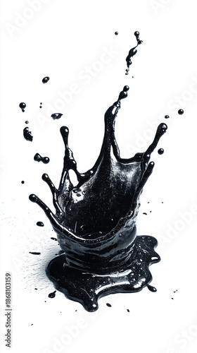 검정 잉크 동양화 먹물의 퍼짐 수목화 한국그림