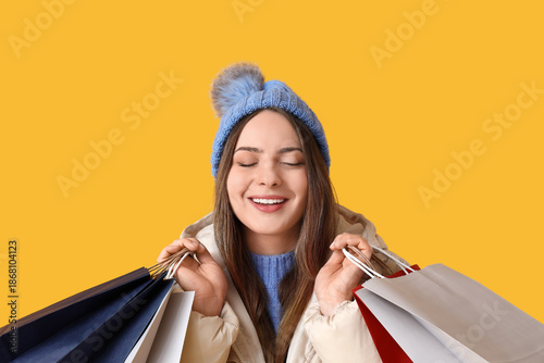 Young woman in winter cloth...