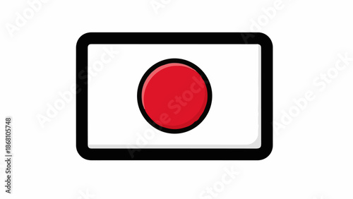 Free Download A simple graphic representation of a national flag with a red circle on a white background - GFXLoad