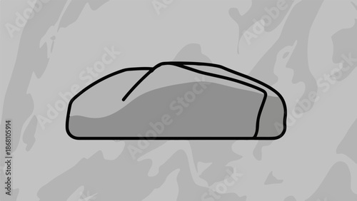 A simple illustration of a loaf of bread on a textured background