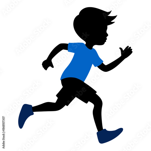 Child running energetically