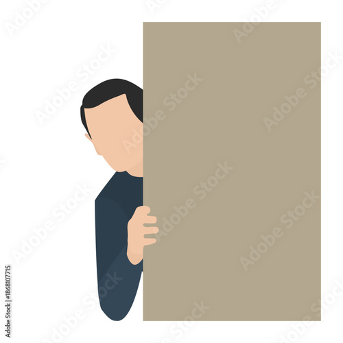 People Peeping Illustration