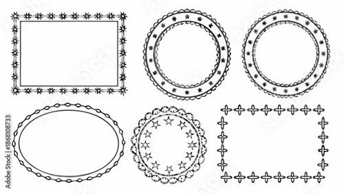 Vintage ornate frames and borders for design and decoration