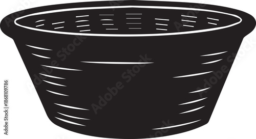 Black woven basket