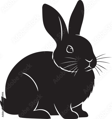 Silhouette of a rabbit