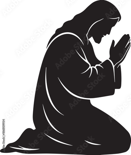 Person in prayer position