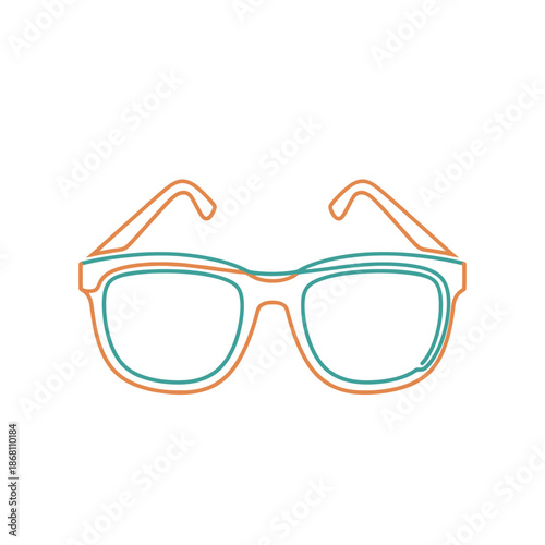 Minimalist Line Art Sunglasses, Hipster Eyewear Icon, Summer Fashion Accessory