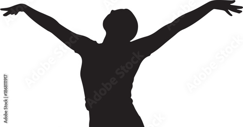Person with arms outstretched