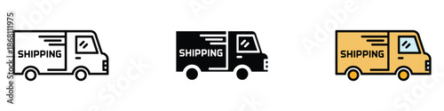 Shipping Truck icon vector. delivery services symbol. vector illustration.