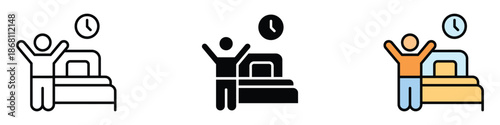 Wake up icon vector. morning wake up symbol. vector illustration.