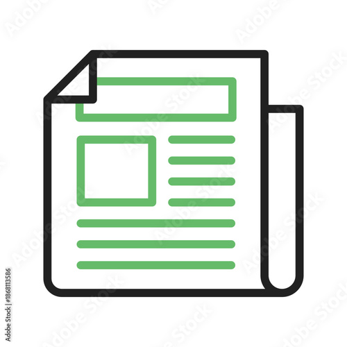 Newspaper icon vector image. Suitable for mobile apps, web apps and print media.