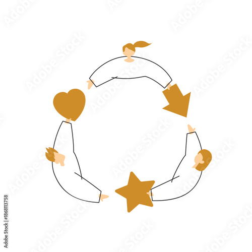 SDGs：目標12。持続可能な消費と生産のイメージイラスト。