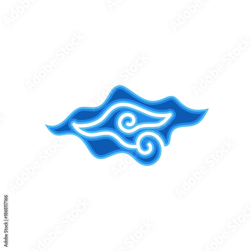 Hand Drawn Batik Mega Mendung Vector Seamless Pattern