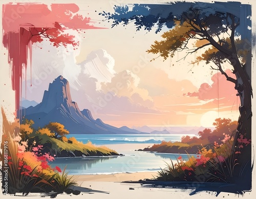 abstract watercolor background with watercolor splashes