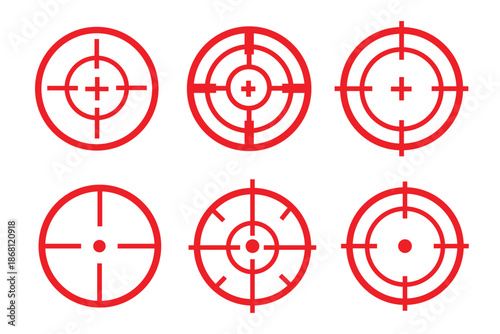 Set of goals. Target icon. Target, goal icon. Archery target with arrow on isolated background. Vector EPS 10