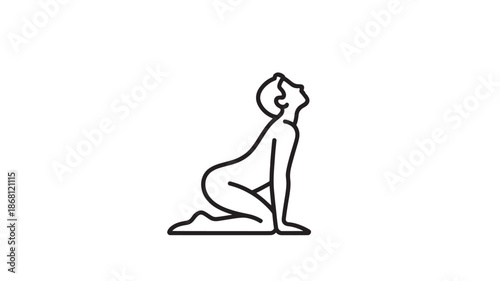 Woman Doing Cobra Pose on Yoga Mat