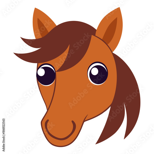 Cartoon horse head