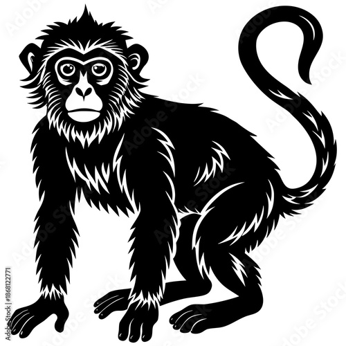 Wallpaper Mural Illustrated monkey silhouette Torontodigital.ca