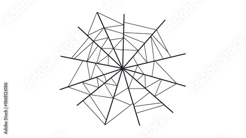 Geometric star shape formed by intersecting lines.