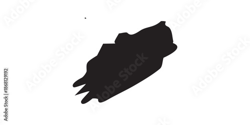 Black silhouette of a paw print with sharp claws.