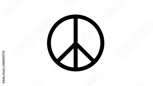 A simple peace sign, representing the concept of peace and harmony