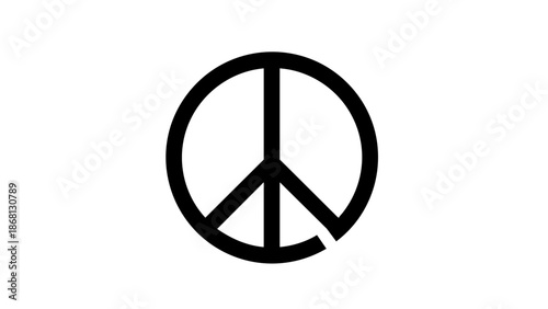 A simple and elegant peace symbol, signifying harmony and tranquility. It's a universal emblem of hope and unity